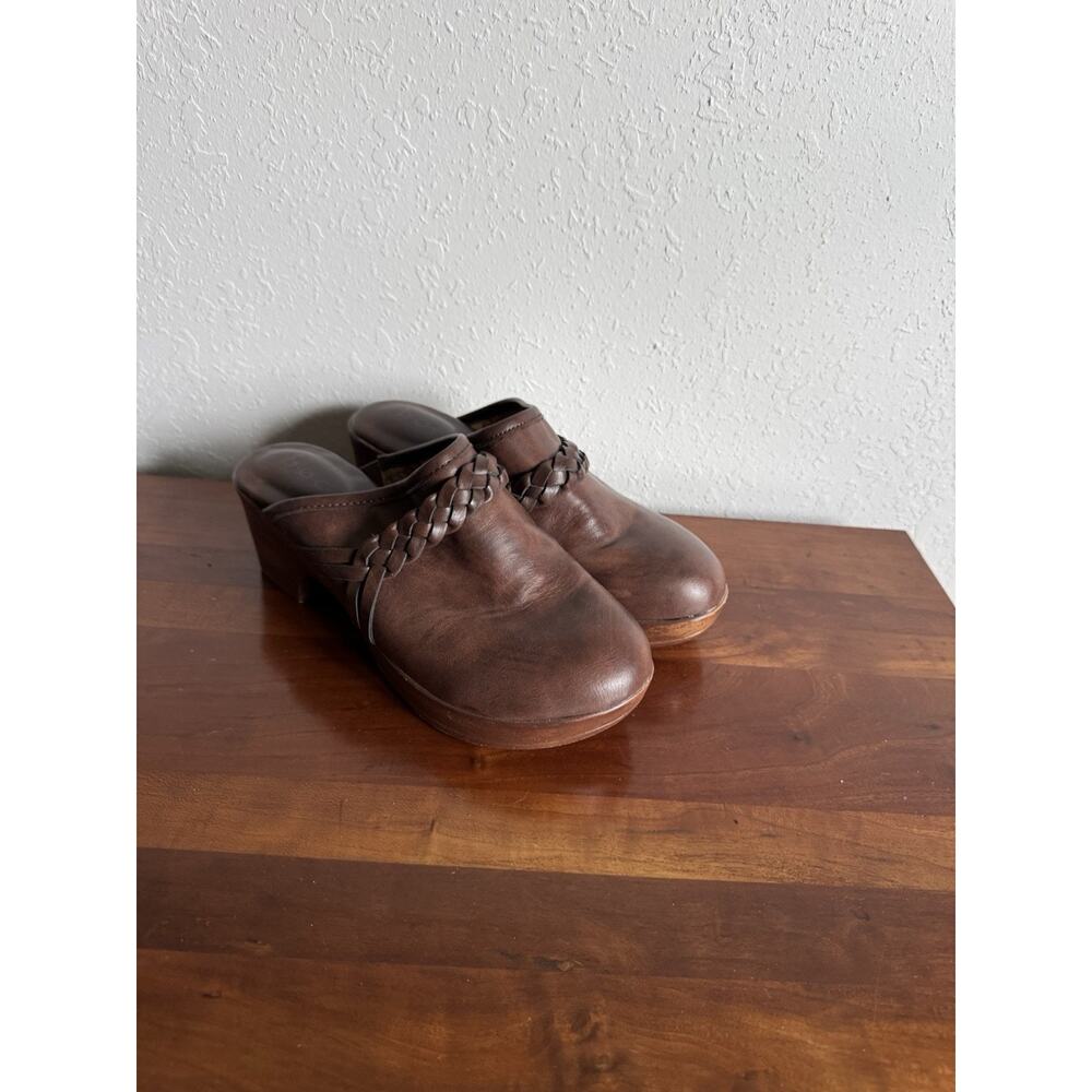 B.O.C Brown Journi Braided Heeled Close Toed Clogs Womens 6 Cottagecore